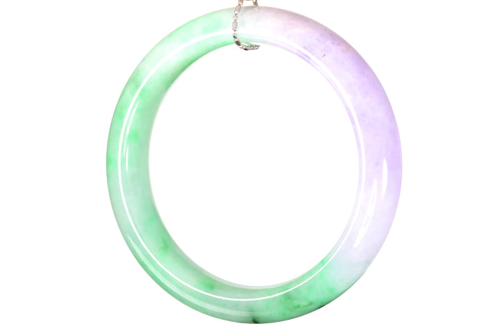 Green and Lavender Jadeite Bangle