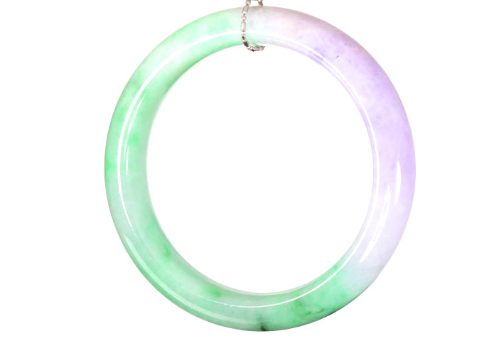 Green and Lavender Jadeite Bangle