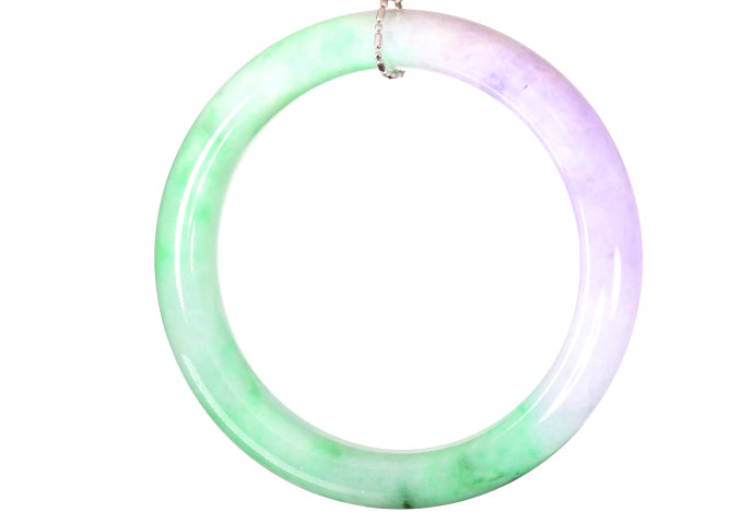 Green and Lavender Jadeite Bangle