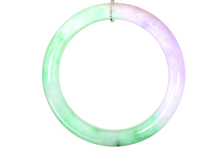 Green and Lavender Jadeite Bangle