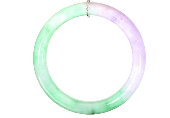 Green and Lavender Jadeite Bangle