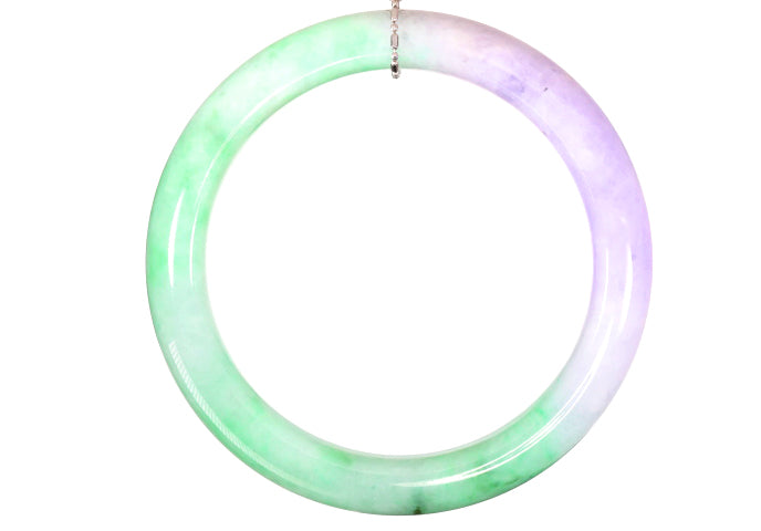 Green and Lavender Jadeite Bangle