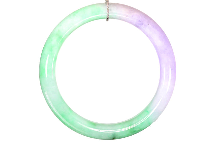 Green and Lavender Jadeite Bangle