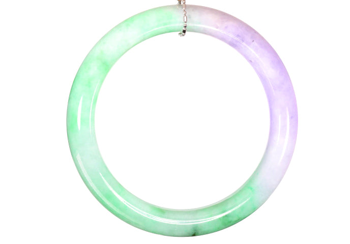 Green and Lavender Jadeite Bangle