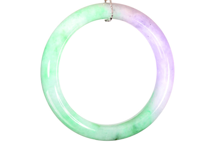 Green and Lavender Jadeite Bangle