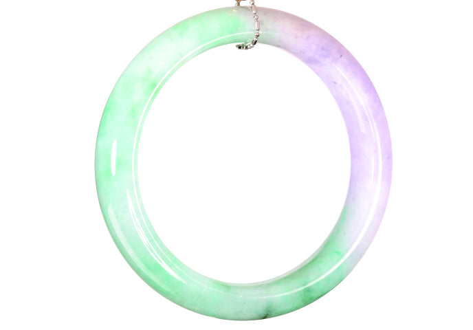 Green and Lavender Jadeite Bangle