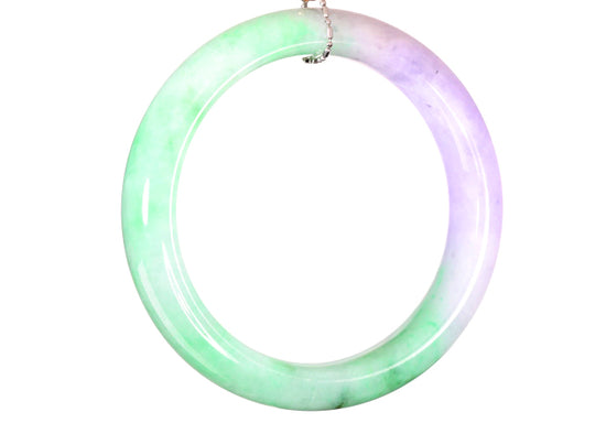 Green and Lavender Jadeite Bangle
