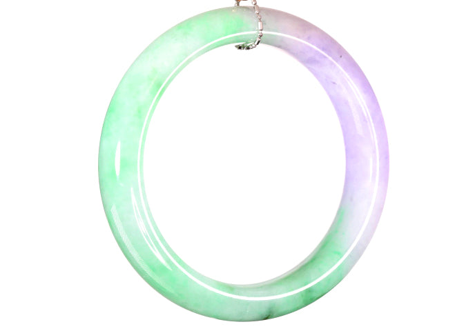Green and Lavender Jadeite Bangle