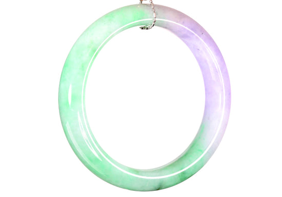 Green and Lavender Jadeite Bangle