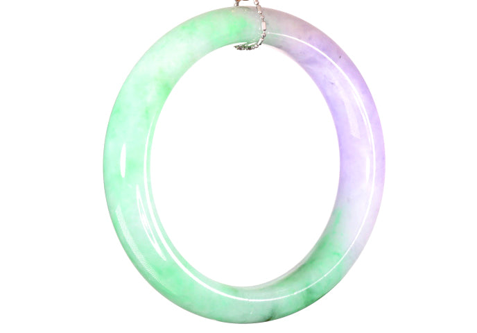 Green and Lavender Jadeite Bangle