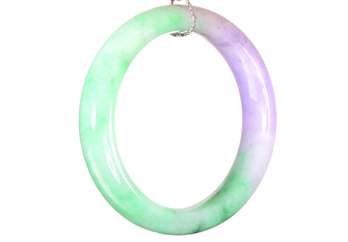 Green and Lavender Jadeite Bangle