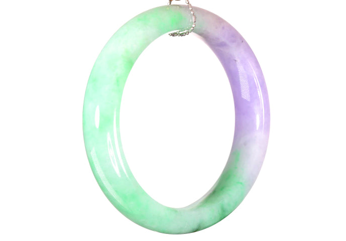 Green and Lavender Jadeite Bangle
