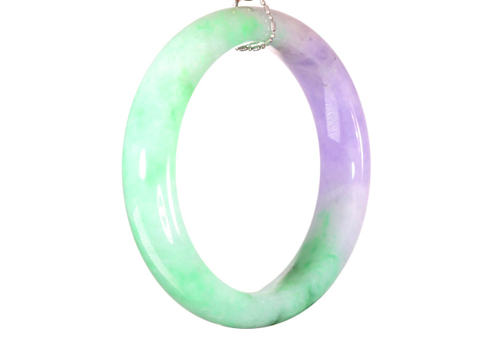 Green and Lavender Jadeite Bangle