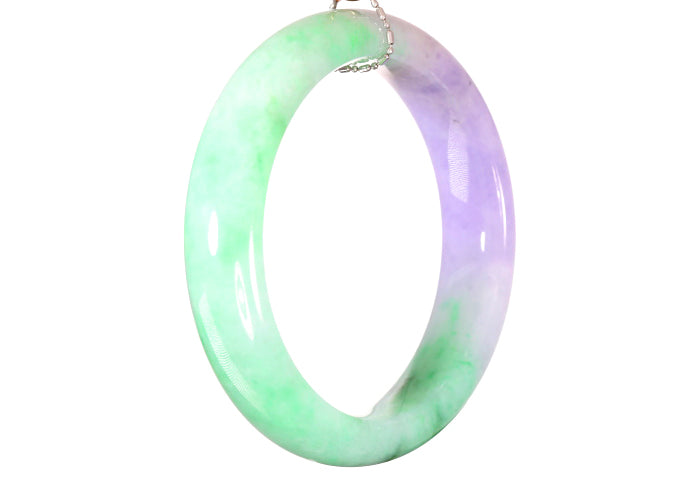 Green and Lavender Jadeite Bangle