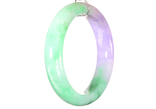 Green and Lavender Jadeite Bangle