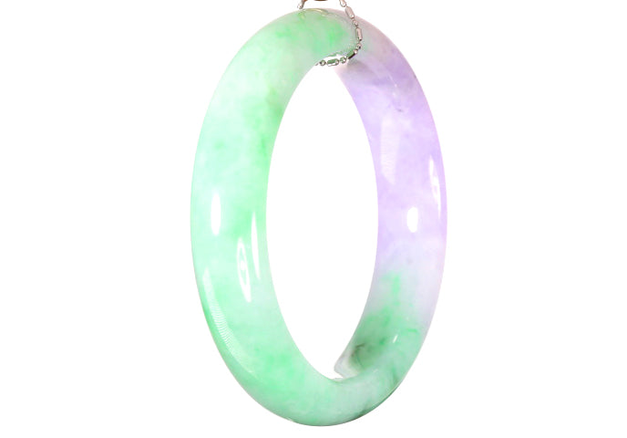 Green and Lavender Jadeite Bangle