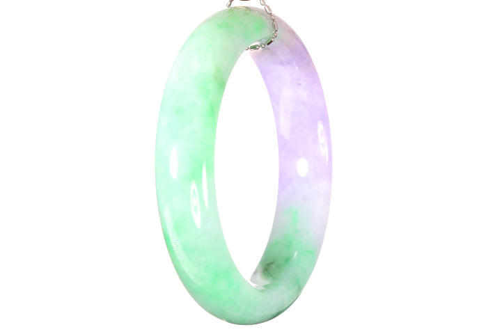 Green and Lavender Jadeite Bangle