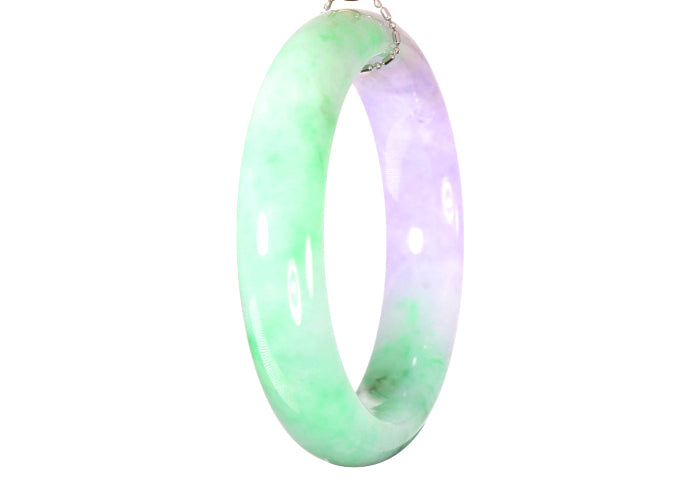 Green and Lavender Jadeite Bangle