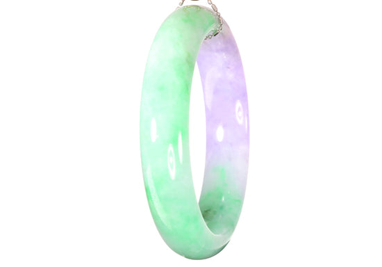 Green and Lavender Jadeite Bangle
