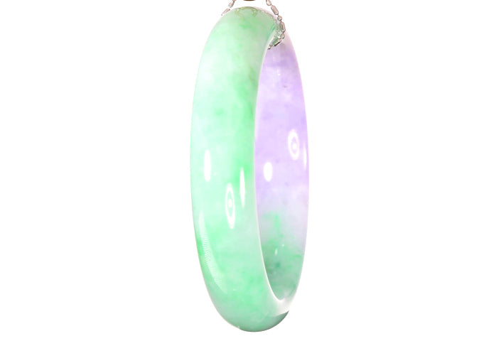 Green and Lavender Jadeite Bangle