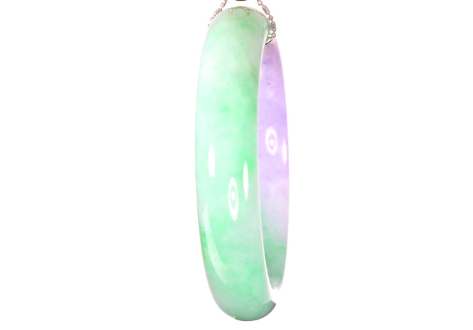 Green and Lavender Jadeite Bangle
