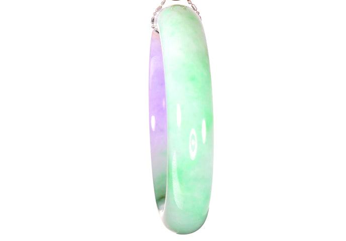 Green and Lavender Jadeite Bangle