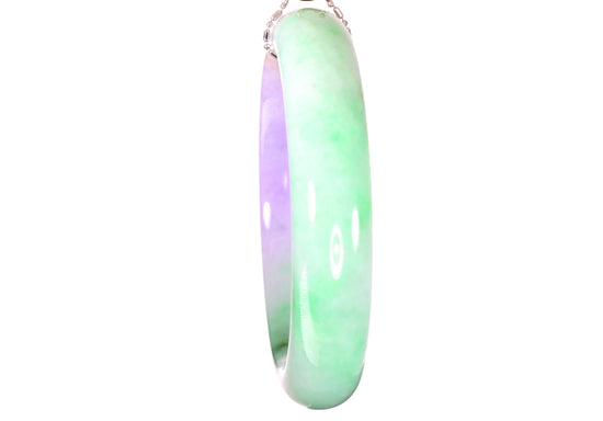 Green and Lavender Jadeite Bangle