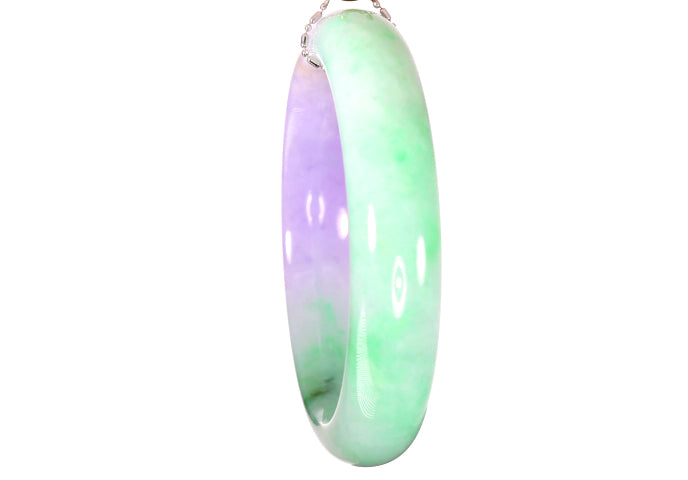 Green and Lavender Jadeite Bangle