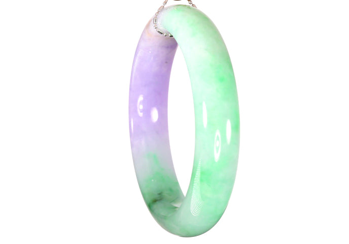 Green and Lavender Jadeite Bangle