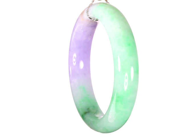 Green and Lavender Jadeite Bangle