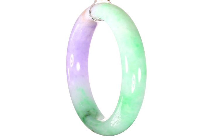 Green and Lavender Jadeite Bangle