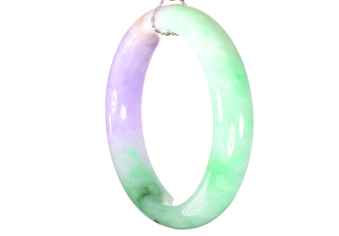 Green and Lavender Jadeite Bangle