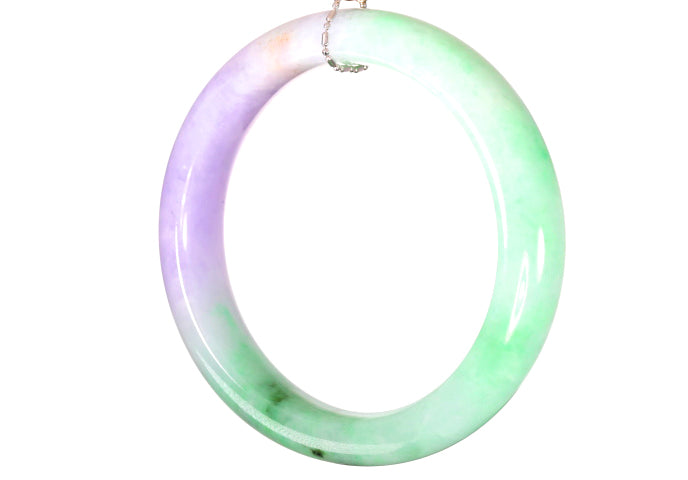 Green and Lavender Jadeite Bangle