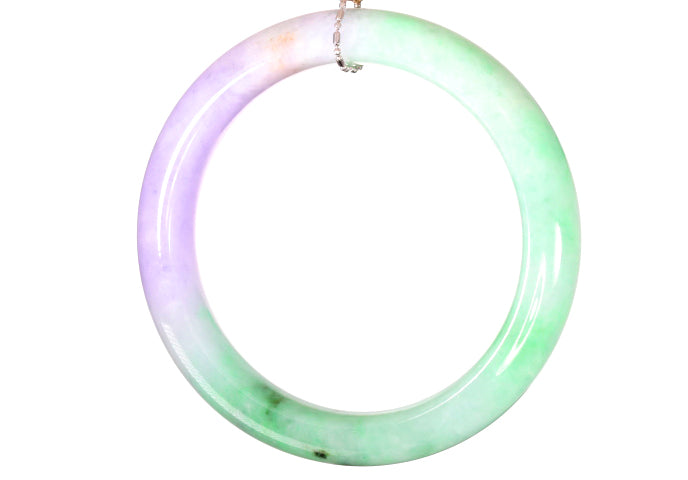 Green and Lavender Jadeite Bangle