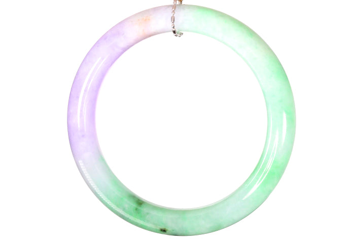 Green and Lavender Jadeite Bangle