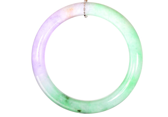 Green and Lavender Jadeite Bangle