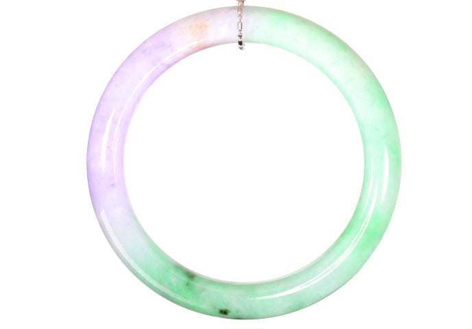 Green and Lavender Jadeite Bangle