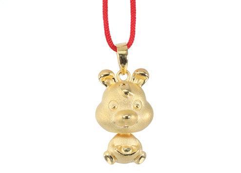 24K Gold Rabbit Pendant