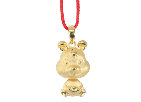 24K Gold Rabbit Pendant