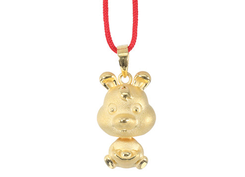 24K Gold Rabbit Pendant