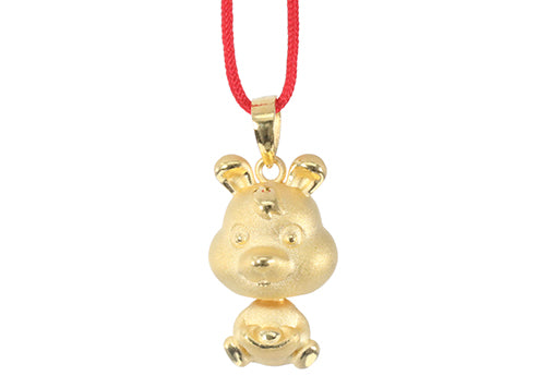 24K Gold Rabbit Pendant