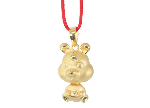 24K Gold Rabbit Pendant