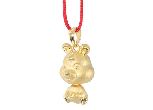 24K Gold Rabbit Pendant