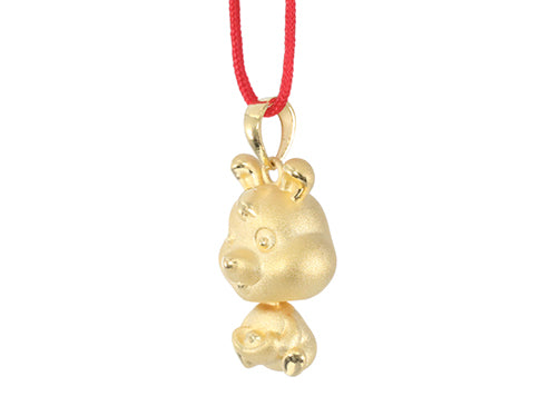 24K Gold Rabbit Pendant