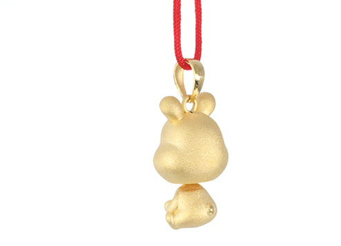 24K Gold Rabbit Pendant