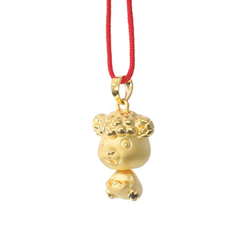 24K Gold Ram Pendant