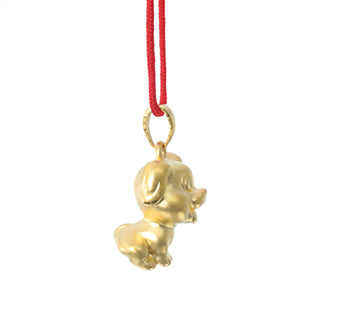 24K Gold Dog Pendant