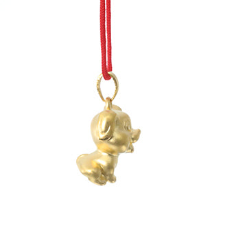 24K Gold Dog Pendant