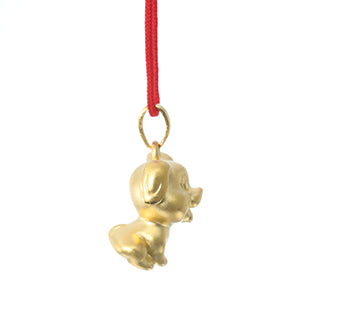 24K Gold Dog Pendant