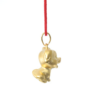 24K Gold Dog Pendant